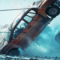 Stunt Car Crash Glass